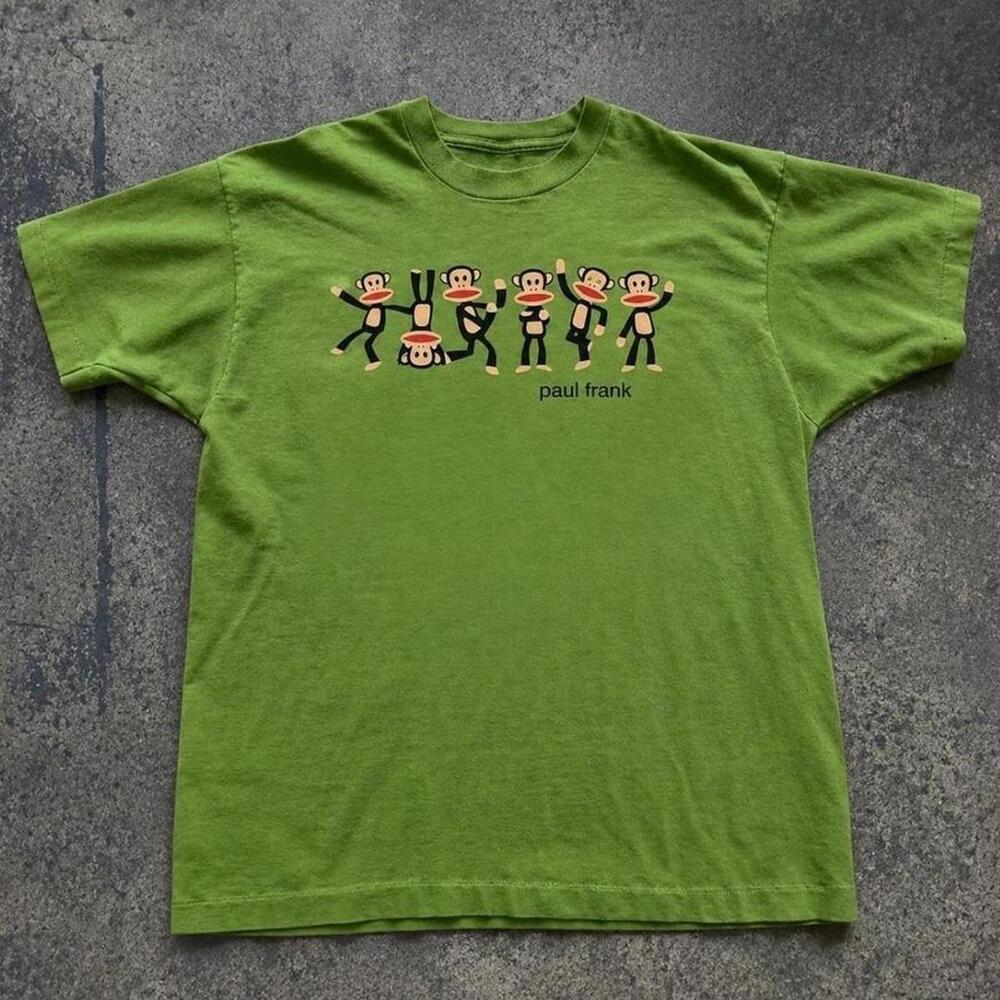 Gildan Men Lime T-Shirt, Paul Frank Green Cotton T-Shirt